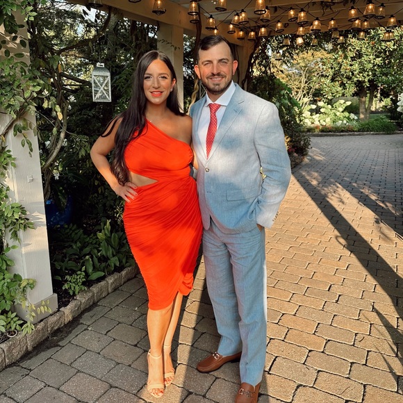 Rare London Ruched Red Dress - Picture 5 of 5